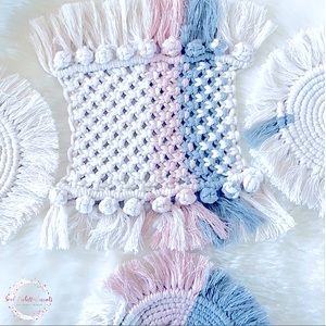 🌟HOST PICK🌟Soul Embellishments Handcrafted w/Love Macrame Coaster Mats Sets